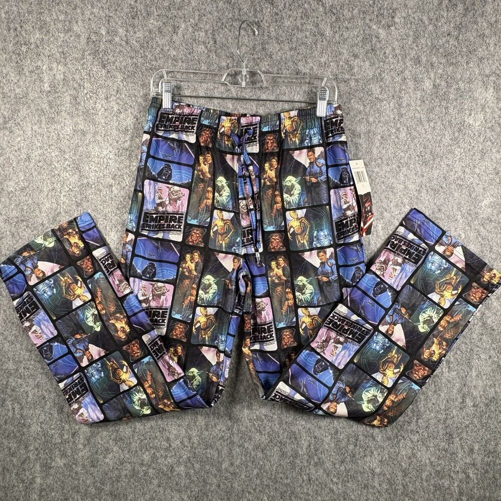 NEW Disney Star Wars Men's Small Empire Strikes Back Pajama Bottoms Yoda C3PO